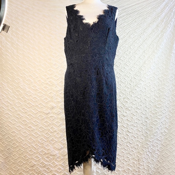 Eliza J Dresses & Skirts - Eliza J Navy Lace Cocktail Dress Size 10